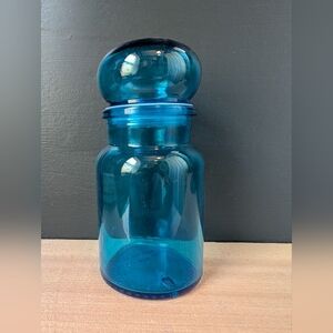 Vintage Belgium Blue Apothecary Jar